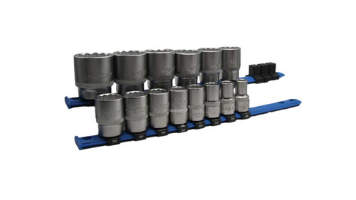 Holex 1/2 Drive 12 Point 14 Piece Standard Socket Set Holex U63109 12PT