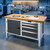 Garant 1500mm Workbench with Cupboard and 4 Drawers in use in use