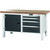 GARANT GridLine Workbench, left side cupboard, right side 4 drawers, Bamboo worktop, 20x20G