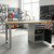 Workbench with drawer casing 24G, cupboard, height 850 mm, Bamboo worktop, 20×20G, Worktop length: 2000mm in use