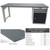 Workbench with drawer casing 24G, cupboard, height 850 mm, Eluplan worktop, 20×20G, Worktop length: 2000mm specs