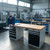Workbench with 2 drawer casings 24G, 1 cupboard, height 850 mm, Beech Wood Strips worktop, 20×20G, Worktop length: 2000mm in use
