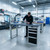 Workbench with drawer casing 16G, height 850 mm, Eluplan worktop, 12×20G, Worktop length: 1500mm in use