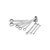 HOLEX Double-ended ring spanner set, straight, chrome-plated