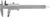 HOLEX metric vernier caliper with satin chromium plated scale and sliding jaw on the beam
