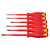 GARANT Electrician's screwdriver set, 6 pieces for slot-head and Phillips, SLIM blade, VDE fully insulated