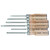 HOLEX Screwdriver set, with wooden handle, 6 pieces For slot-head and Phillips
