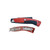 HOLEX Cutter knife with zinc die-cast handle and retractable blade, with storage case