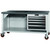 GARANT GridLine Vario workbench with 5 drawers and dark grey Eluplan worktop mobile with granite surface plate