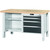 GARANT GridLine Workbench, left side open, right side 4 drawers, Beech marine ply worktop, 20x20G