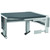 GARANT Corner workstation for eLevel workstation, with 2 lift columns, with Eterlux worktop, pale