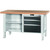 GARANT GridLine Workbench, left side open, right side 3 drawers, Beech marine ply worktop, 20x20G