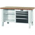 GARANT GridLine Workbench, left side open, right side 4 drawers, Bamboo worktop, 20x20G