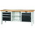 GARANT GridLine Workbench, left side 3 drawers, centre open, right side door and 1 drawer, Bamboo worktop, 20x20G