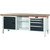 GARANT GridLine Workbench, left side cupboard, centre open, right side 4 drawers, Bamboo worktop, 20x20G