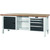 GARANT GridLine Workbench, left side cupboard, centre open, right side 4 drawers, Bamboo worktop, 20x20G