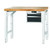 GARANT GridLine Vario workbench with drawer casing 16G, height 850 mm, Bamboo worktop, 12x20G