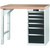 GARANT GridLine Vario workbench with drawer casing 16G, height 850 mm, Beech marine ply worktop, 12x20G