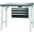 GARANT GridLine Vario workbench with drawer casing 24G, height 850 mm, Eluplan worktop, dark, 20x20G