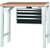 GARANT GridLine Vario workbench with drawer casing 24G, height 950 mm, Beech marine ply worktop, 20x20G