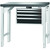 GARANT GridLine Vario workbench with drawer casing 24G, height 950 mm, Eluplan worktop, dark, 20x20G