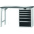GARANT GridLine Vario workbench with drawer casing 24G, height 950 mm, Eluplan worktop, dark, 20x20G
