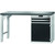 GARANT GridLine Vario workbench with drawer casing 24G, cupboard, height 850 mm, Eluplan worktop, dark, 20x20G