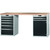GARANT GridLine Vario workbench with 2 drawer casings 24G, height 950 mm, Beech marine ply worktop, 20x20G