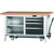 GARANT GridLine Workbench with undercarriage, height 850 mm with beech marine ply worktop, 20x20G