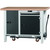 GARANT GridLine Workbench with undercarriage, with height adjuster and vice, with beech marine ply worktop, 20x20G