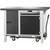 GARANT GridLine Workbench with undercarriage, with height adjuster and vice, with Eluplan worktop, dark, 20x20G