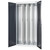GARANT GridLine Perforated panel upright cabinet width 40G with Plain sheet metal swing doors