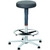 GARANT Work stool, synthetic leather, with glides and footrest ring, high