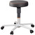 GARANT Work stool, fabric cushion, with castors, low