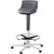 GARANT Sitting/standing stool, integral foam, with glides and footrest ring, high