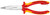 KNIPEX 8" Long Nose 40° Angled Pliers with Cutter-1000V Insulated-Tethered Attachment