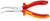 KNIPEX 8" Long Nose 40° Angled Pliers with Cutter-1000V Insulated-Tethered Attachment