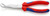 KNIPEX Long Nose Pliers without Cutter, 8", Comfort Grip, 45 degree Angled