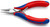 KNIPEX 4 1/2" Electronics Pliers-Half Round Tips