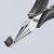 KNIPEX 4 1/2" Electronics Pliers-Half Round Tips, ESD Handles
