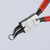 KNIPEX 4 Pc Internal Snap Ring Set-45 Degree