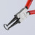 KNIPEX 4 Pc Snap Ring Set In Tool Roll-Straight and 90 Degree