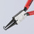 KNIPEX 4 Pc Snap Ring Set In Tool Roll-Straight