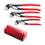 KNIPEX 3 Pc Alligator® Pliers Set with 10 Pc Tool Holder