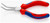 KNIPEX 6 1/4" Needle-Nose 45° Angled Pliers (Comfort Grip)