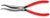 KNIPEX Long Nose Pliers without Cutter-S Shape, 8", Plastic