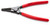 KNIPEX 6 3/4" Retaining Ring Pliers for Retaining Rings on Shafts