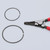 KNIPEX 6 3/4" Retaining Ring Pliers for Retaining Rings on Shafts