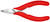KNIPEX 4 1/2" Electronics 45° Angled Pliers-Half Round Tips-Handle Type 1