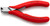 KNIPEX Electr End Cutting Nippers, 4.5", Flush Cut, End Cutter, 90°